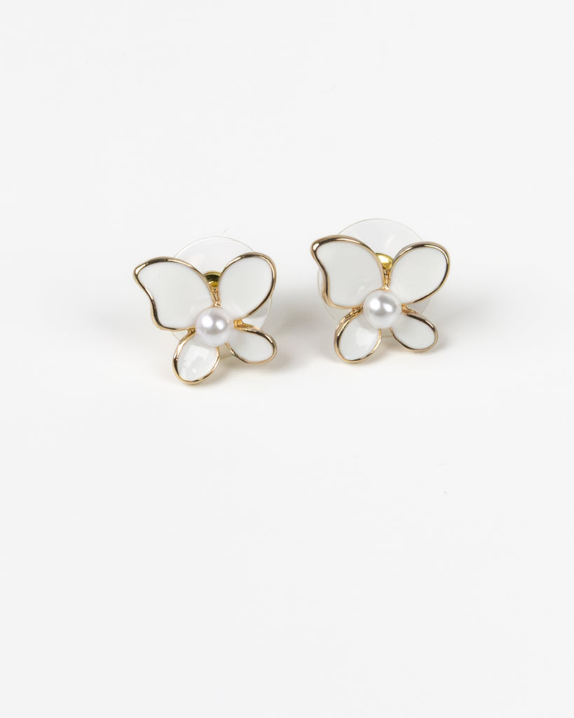 NYU NYU Ivory Petal Flutter Studs