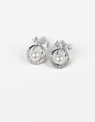 NYU NYU Sweet Halo Bow Pearl Studs