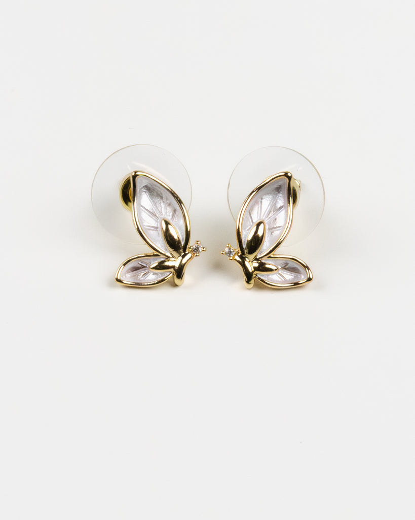 NYU NYU Ivory Butterfly Stud Earrings