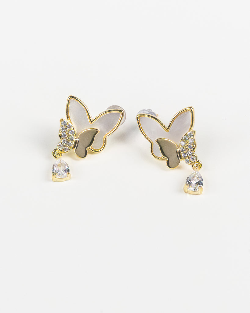NYU NYU Butterfly Duo Drop Earrings