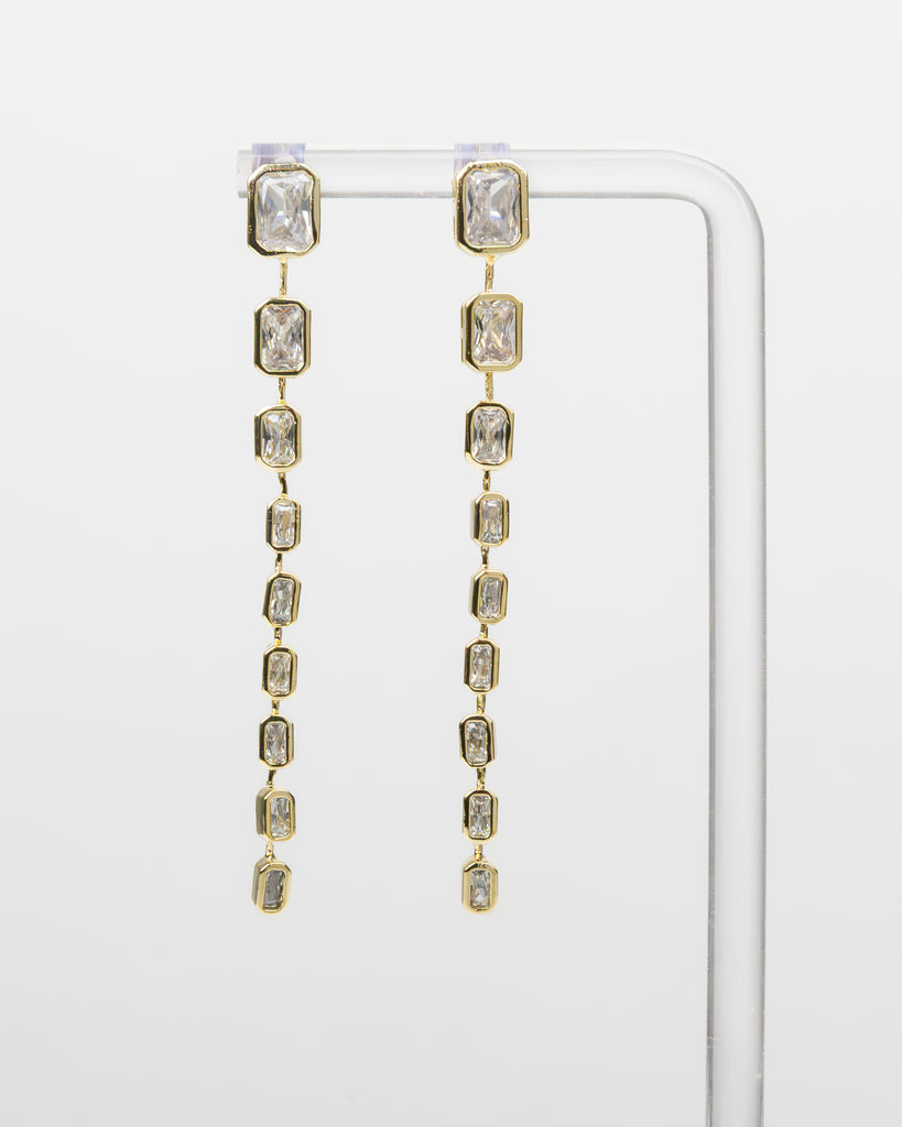 NYU NYU Crystal Cascade Drop Earrings