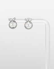 NYU NYU Sweet Halo Bow Pearl Studs