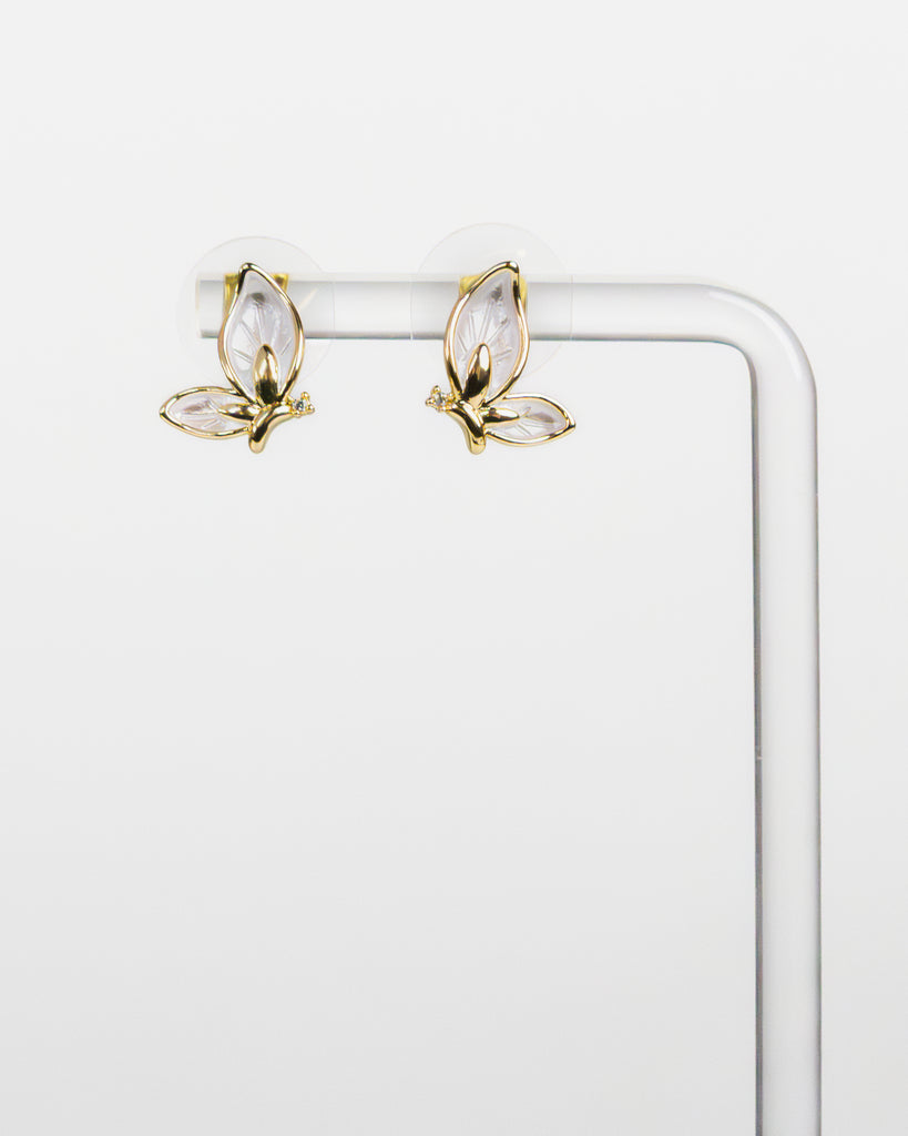 NYU NYU Ivory Butterfly Stud Earrings