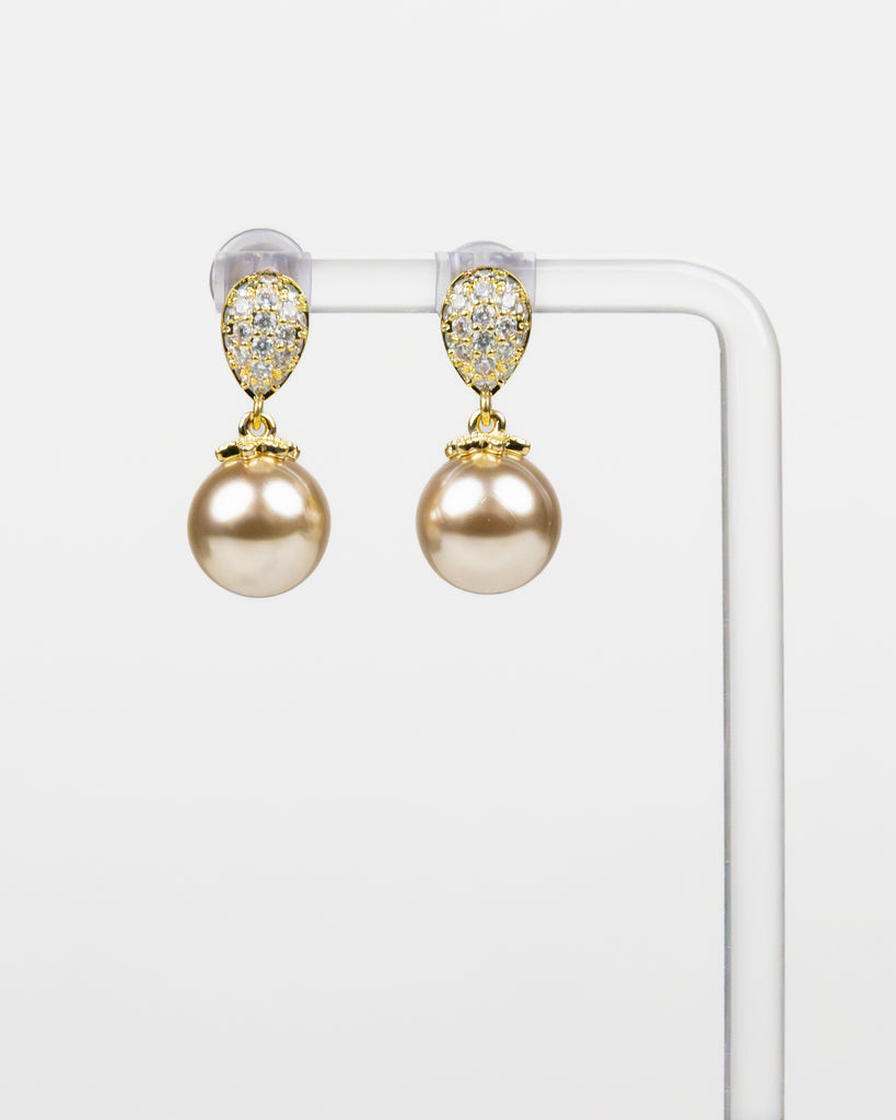 NYU NYU Golden Sprinkle Pearl Drop Earrings