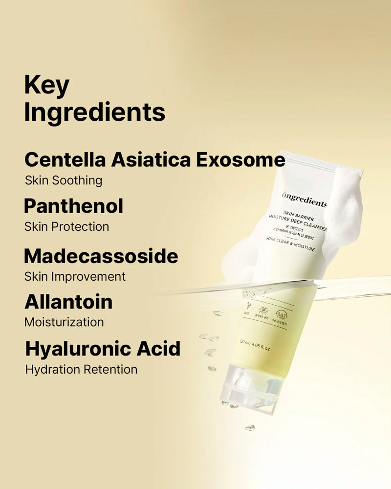 ongredients Skin Barrier Moisture Deep Cleanser
