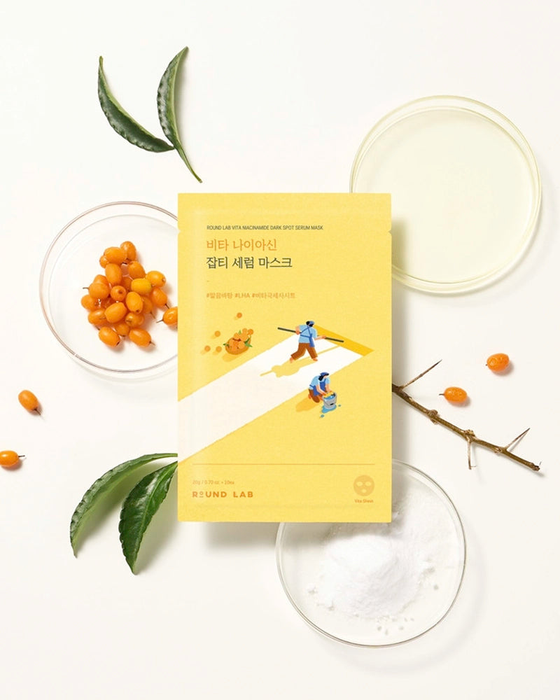 Masque en tissu sérum anti-taches ROUND LAB Vita Niacinamide