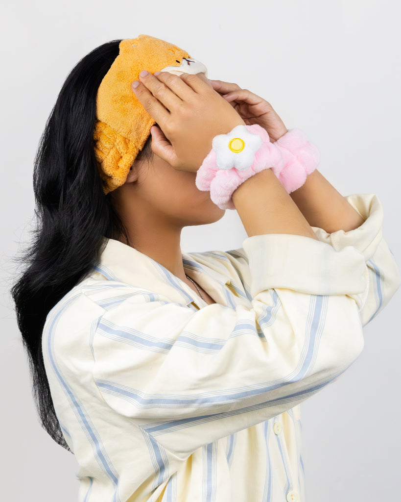 Ensemble bandeau et bracelets nettoyants pour le visage SUKOSHI MO