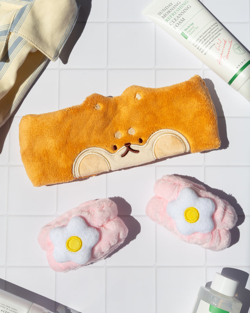 Ensemble bandeau et bracelets nettoyants pour le visage SUKOSHI MO