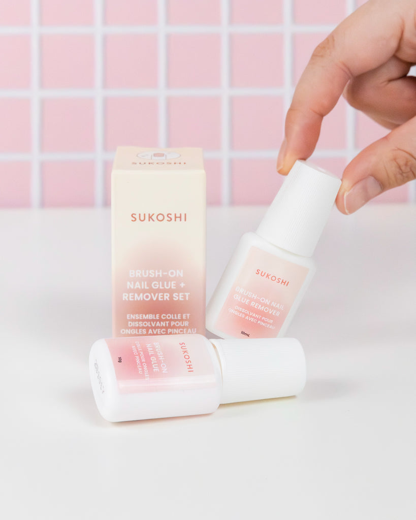 SUKOSHI Brush-On Nail Glue and Remover Set