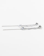 SUKOSHI Crystalline Veil Heart Drop Earrings