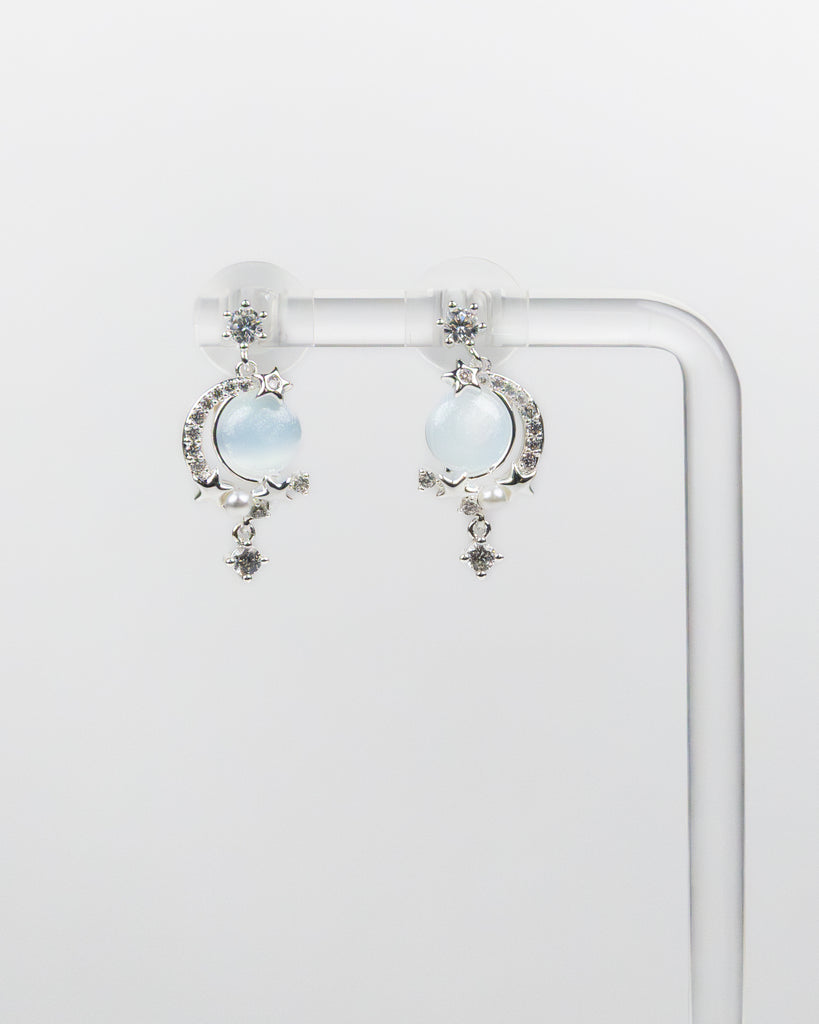SUKOSHI Moonrise Opal Crescent Dangle Earrings
