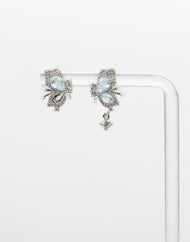 SUKOSHI Crystal Wing Butterfly Pearl Studs