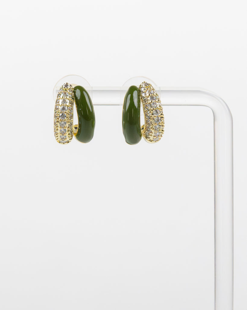 SUKOSHI Halo Huggie Hoops