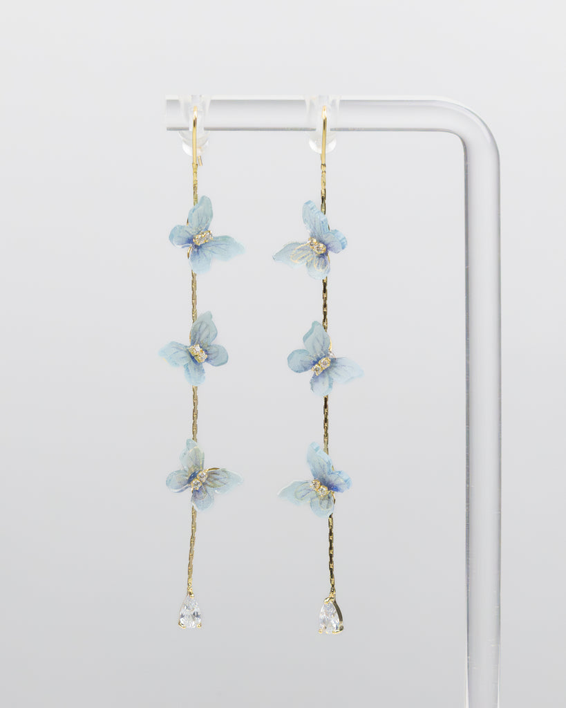 SUKOSHI Blue Butterfly Golden Cascade Earrings
