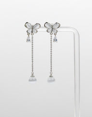 SUKOSHI Frosted Butterfly Teardrop Chain