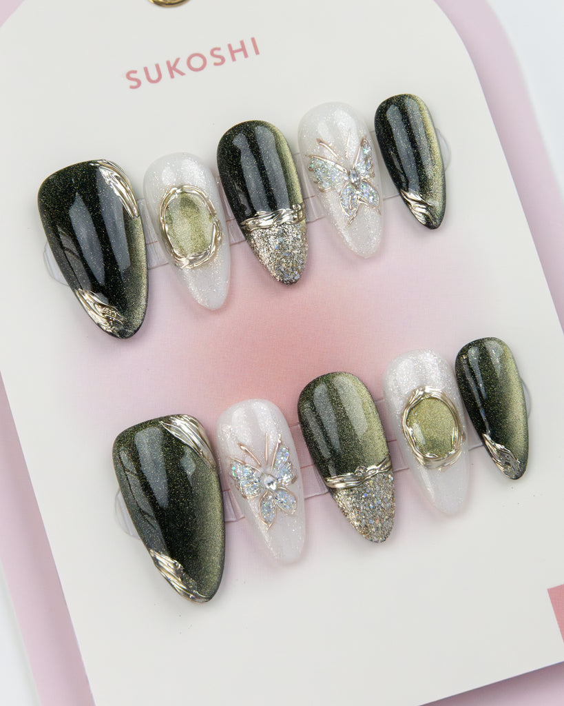 SUKOSHI Handmade Press-On Nails Forest Fairy