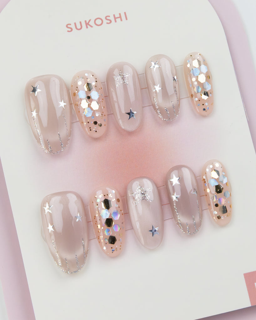 SUKOSHI Handmade Press-On Nails Golden Hour