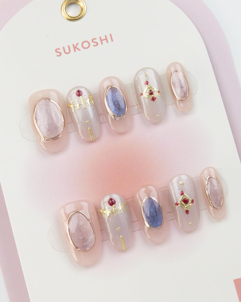 SUKOSHI Handmade Press-On Nails Cosmic Jewels