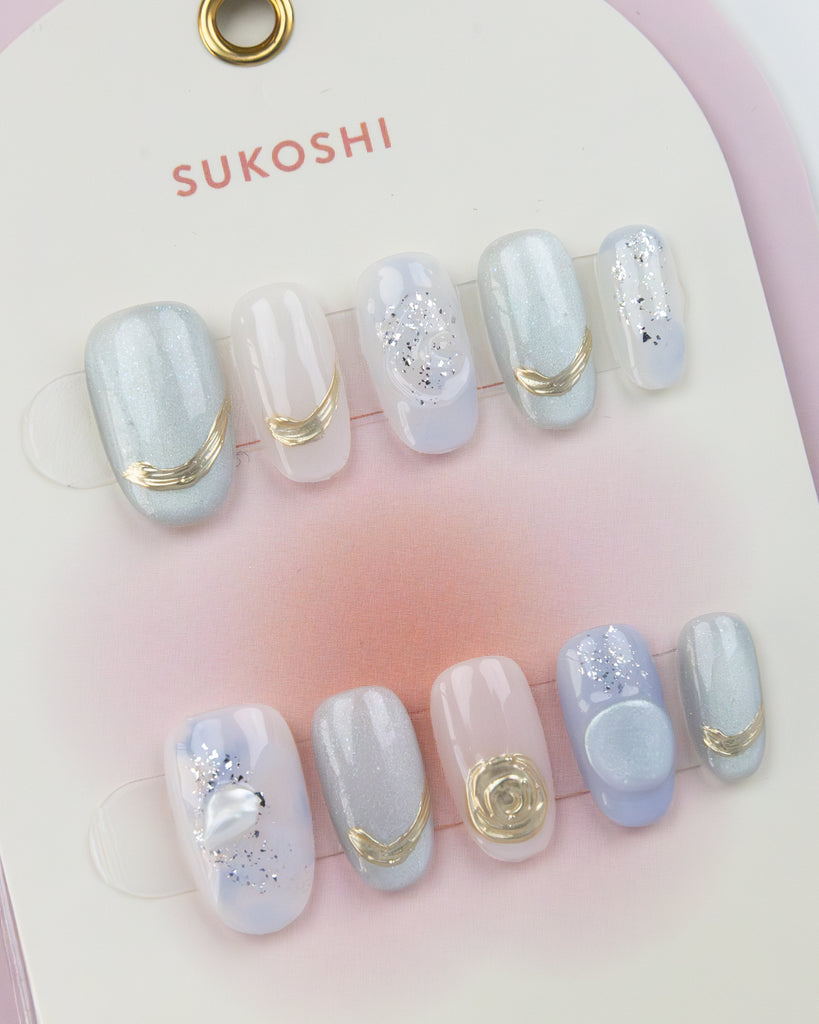 SUKOSHI Handmade Press-On Nails Something Blue