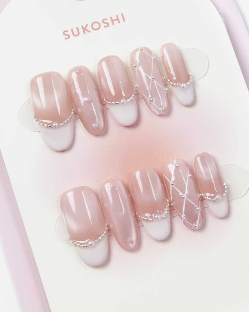 SUKOSHI Handmade Press-On Nails Pretty in Pink
