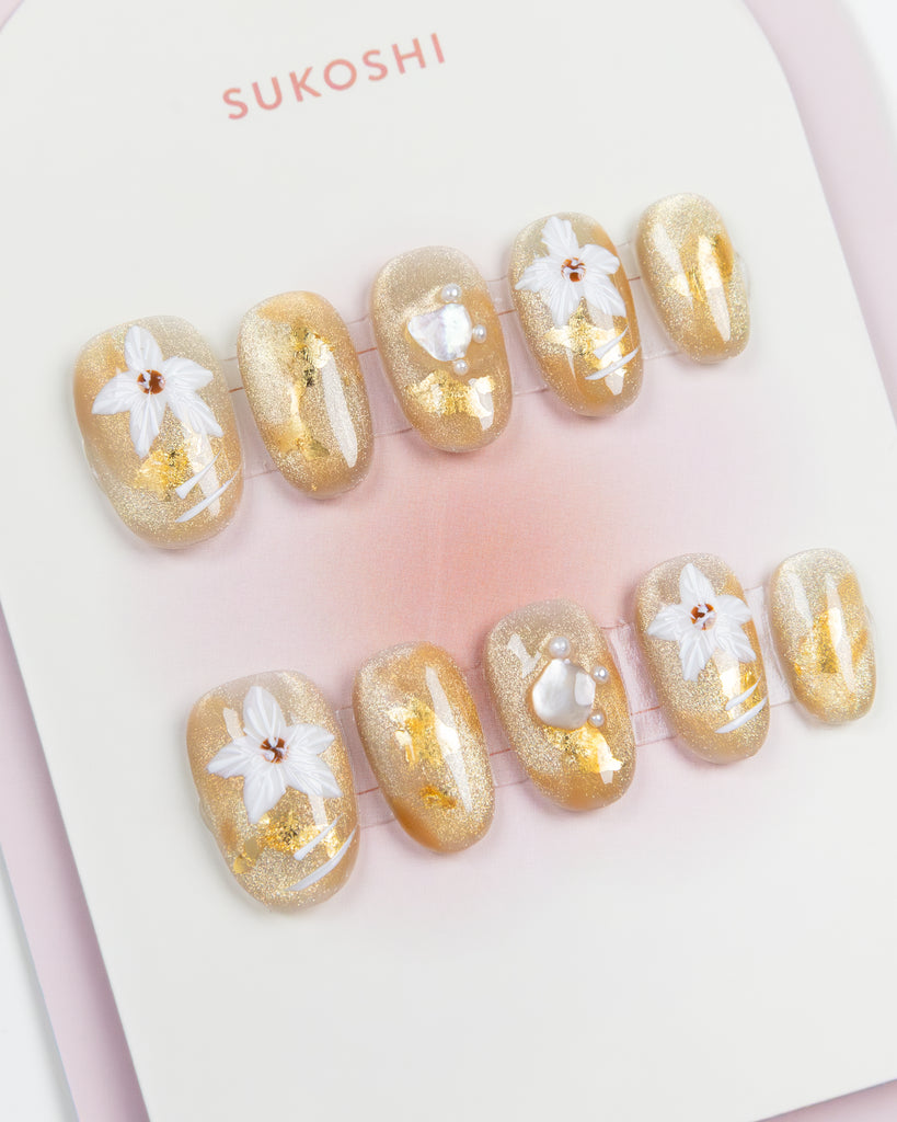 SUKOSHI Handmade Press-On Nails Coffee Date
