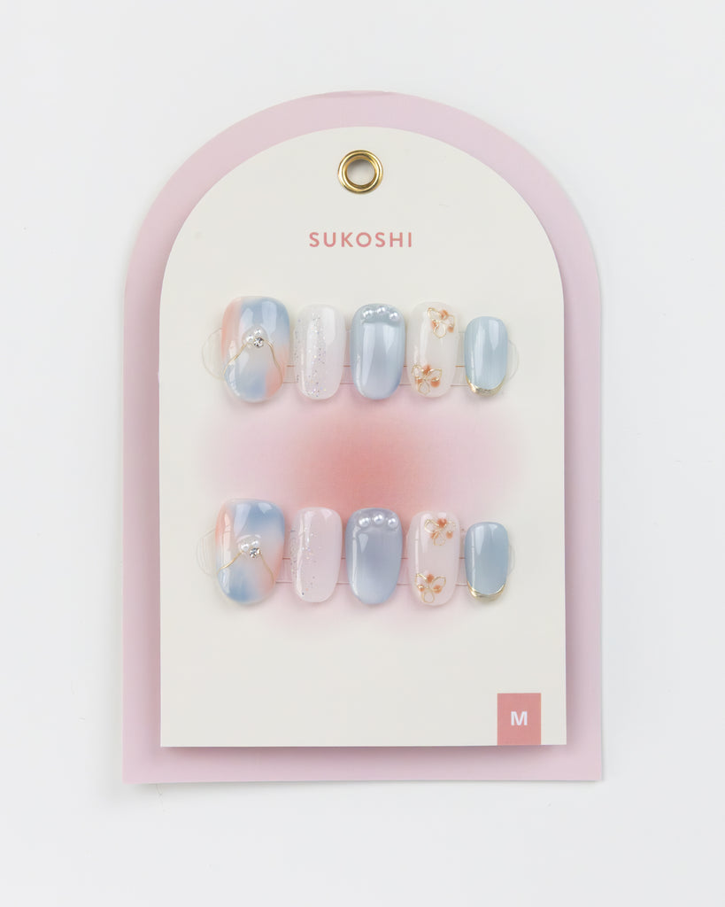 SUKOSHI Handmade Press-On Nails Morning Swim