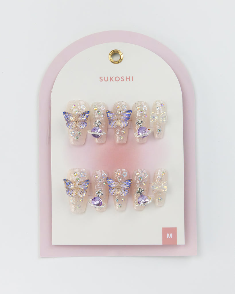 SUKOSHI Handmade Press-On Nails Space Flight