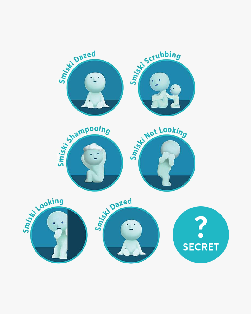 Boîte aveugle de la série de mini-figurines Smiski® pour le bain