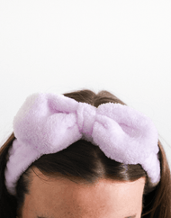 Bandeau en peluche douce avec nœud
