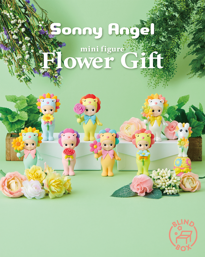 Coffret cadeau surprise en forme de fleur avec mini figurine Sonny Angel®