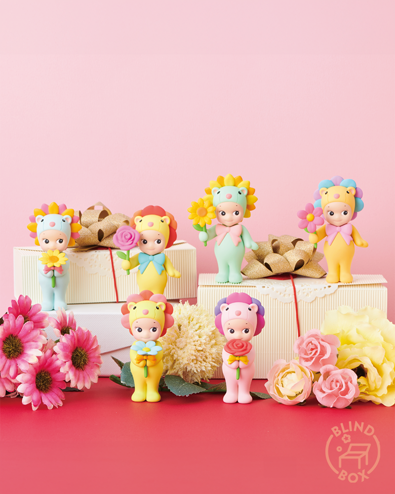 Coffret cadeau surprise en forme de fleur avec mini figurine Sonny Angel®