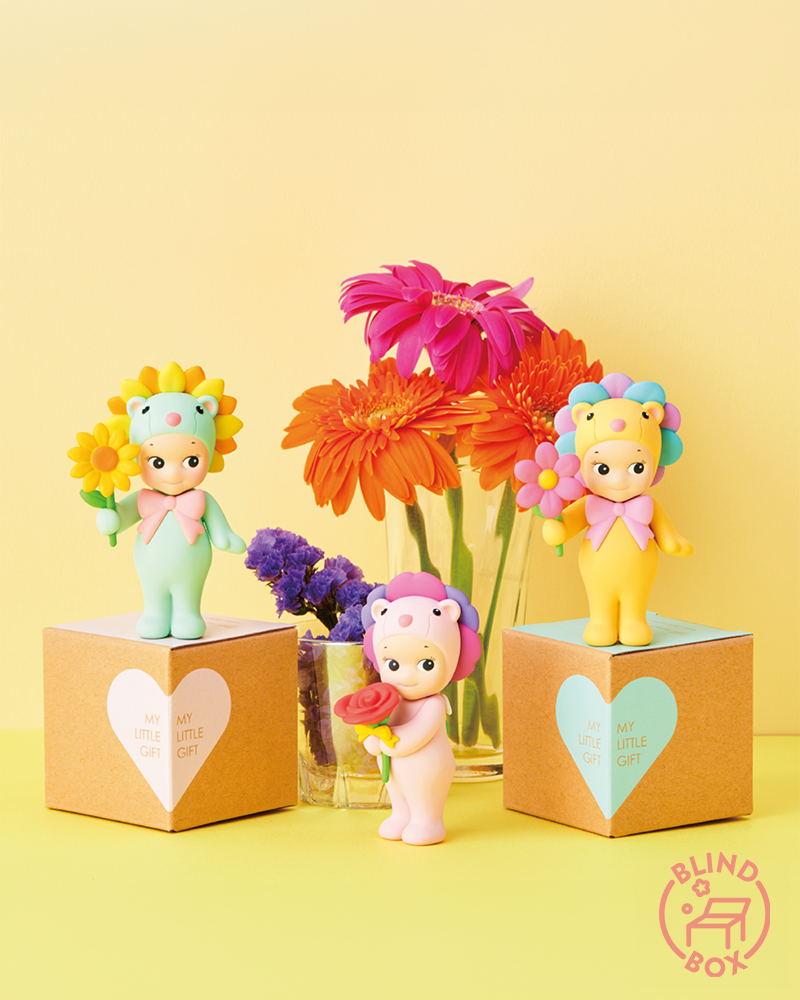 Coffret cadeau surprise en forme de fleur avec mini figurine Sonny Angel®