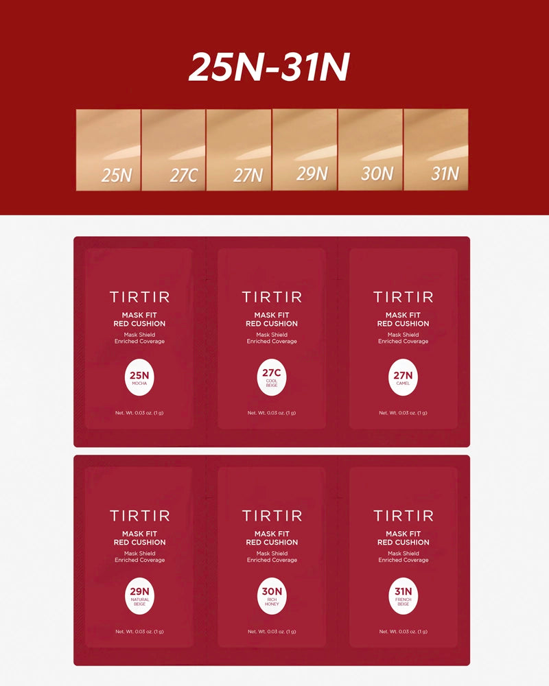 TIRTIR Mask Fit Red Cushion Mini Sample Pack 6g
