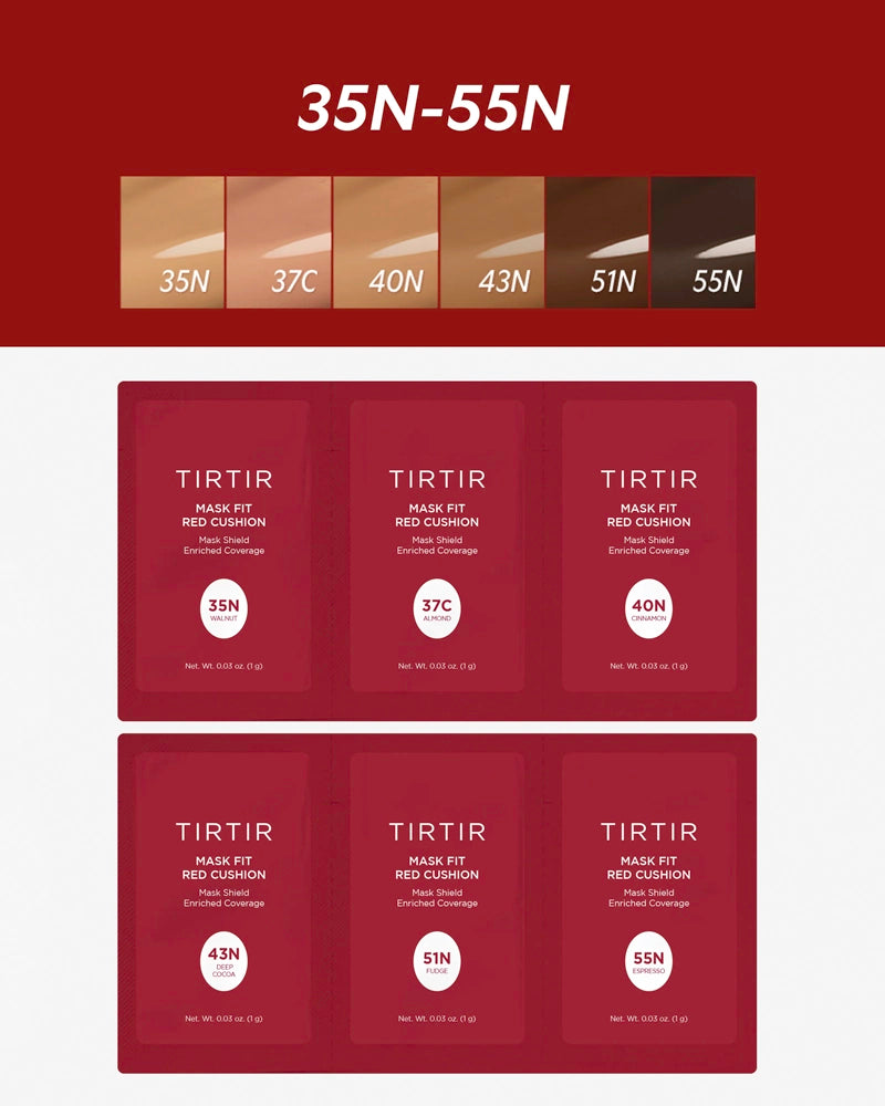 TIRTIR Mask Fit Red Cushion Mini Sample Pack 6g