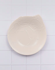 Petite assiette en porcelaine Yamagotouki Mino Ware, chat