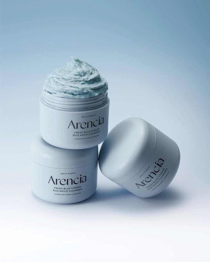 Arencia Fresh Blue Hyssop Rice Mochi Cleanser