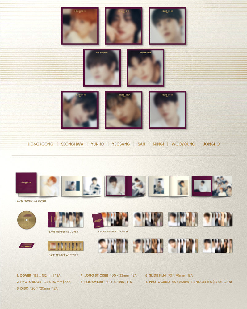 ATEEZ - 10TH MINI ALBUM [GOLDEN HOUR : Part.1] (Digipack Ver.) (8 Versions)