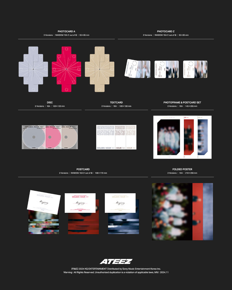ATEEZ - 11e Mini Album [GOLDEN HOUR : Part.2] (3 Versions)