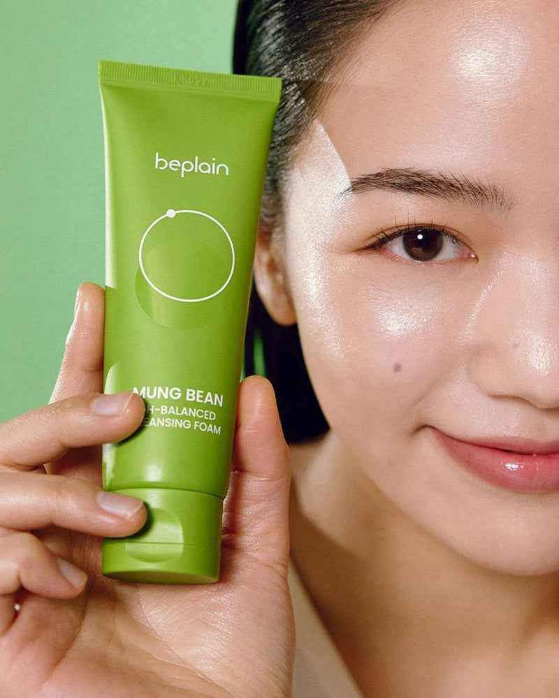 beplain Mung Bean pH-Balanced Cleansing Foam 80ml