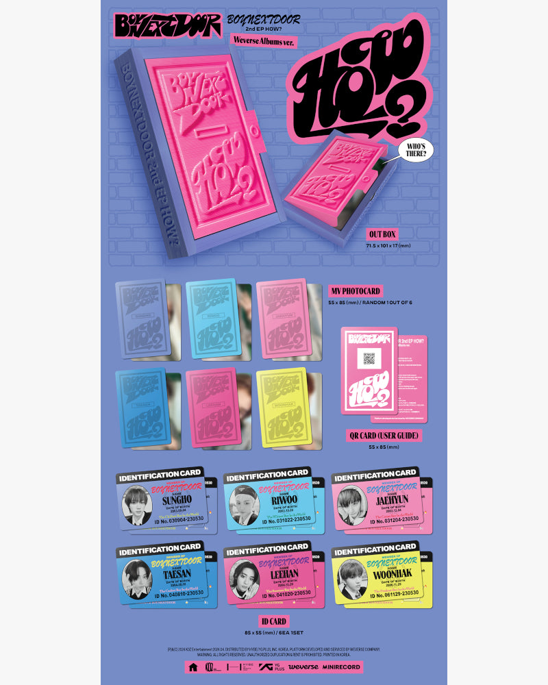 BOYNEXTDOOR - 2ÈME ALBUM EP [COMMENT ?] (Weverse Ver.)