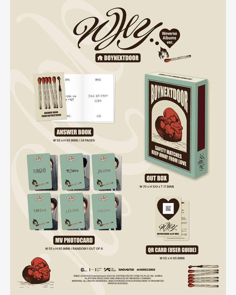 BOYNEXTDOOR - 1ER MINI ALBUM [POURQUOI..] (Weverse Ver.)