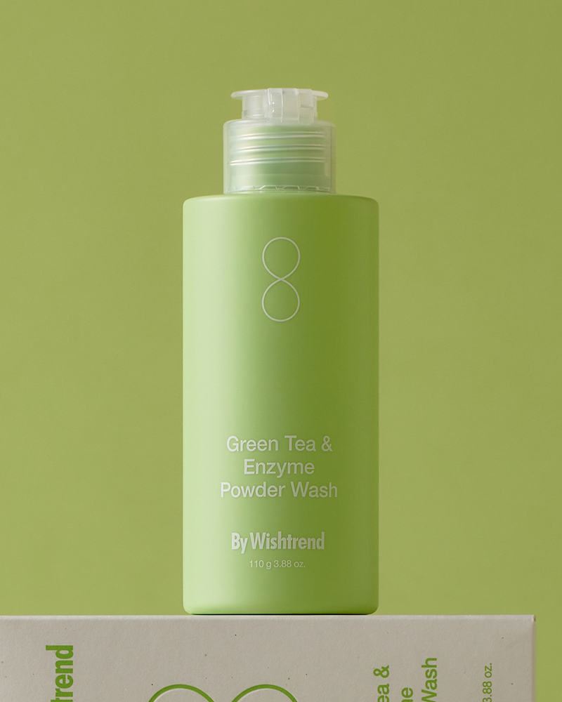 Poudre lavante au thé vert et aux enzymes de Wishtrend 110 g