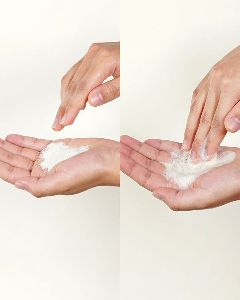Poudre lavante au thé vert et aux enzymes de Wishtrend 110 g