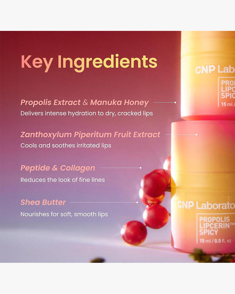CNP Laboratory Propolis Lipcerin Honey Lip Butter #Spicy