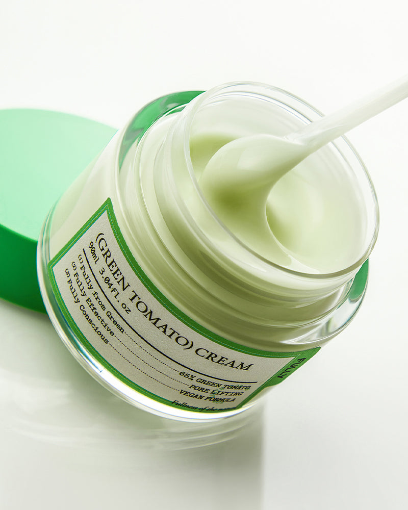 Crème de tomates entièrement verte