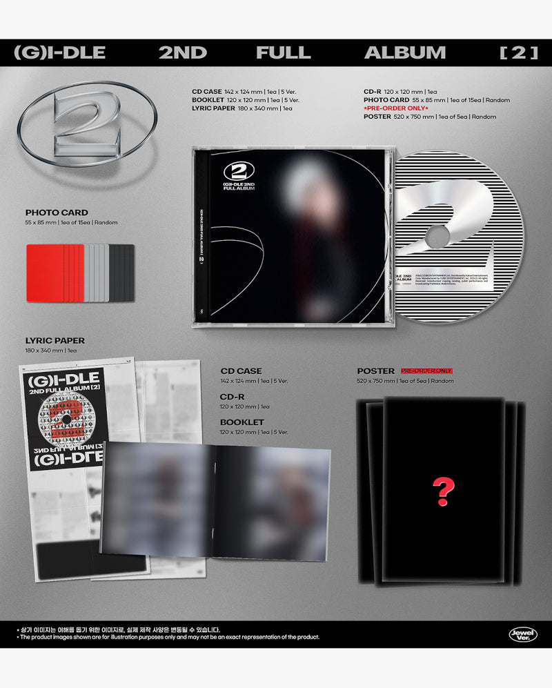 (G)I-DLE - 2ND ALBUM [2] (Jewel Ver.) (5 Versions)