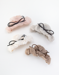 Leather Bow Claw Clip