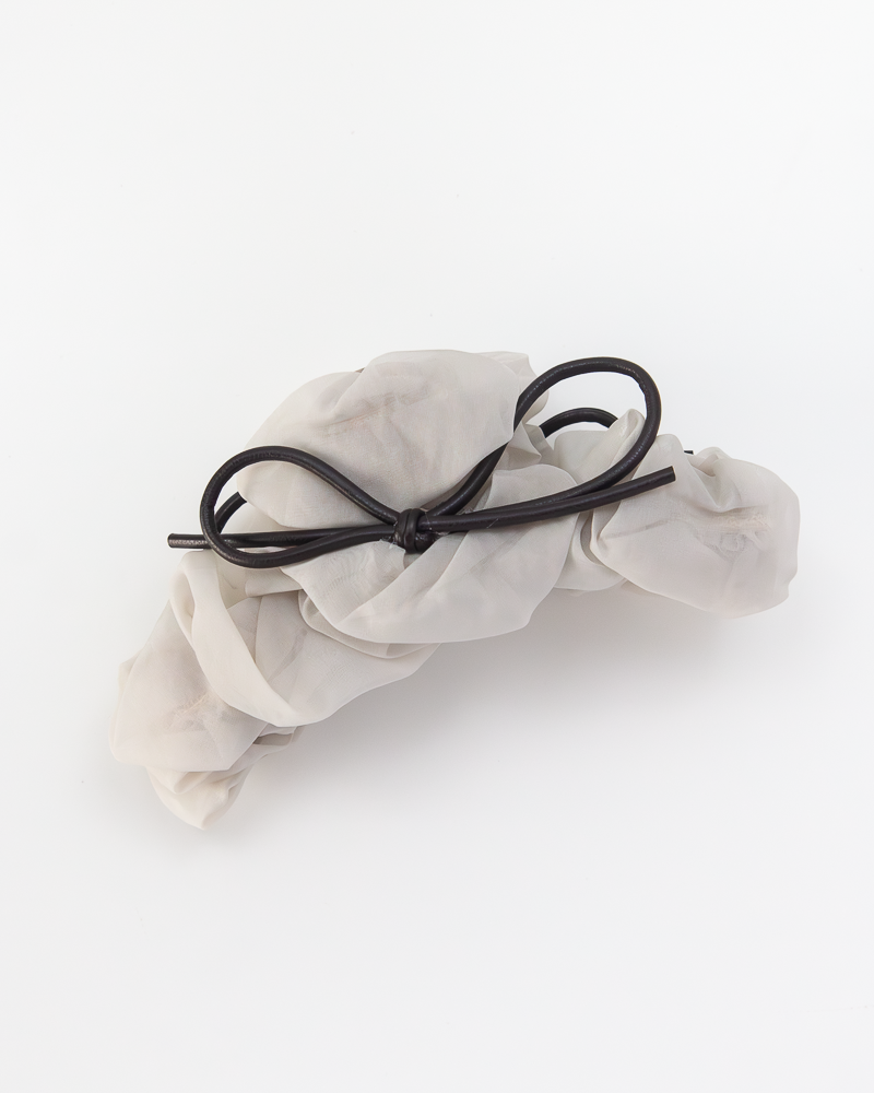 Leather Bow Claw Clip