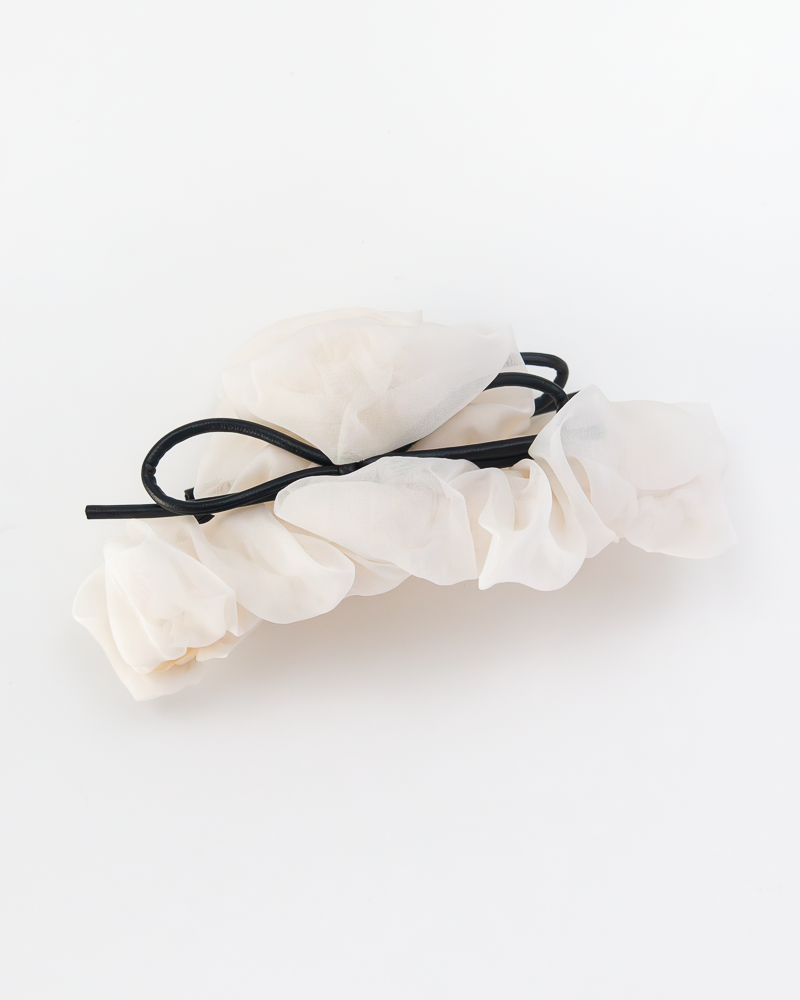 Leather Bow Claw Clip