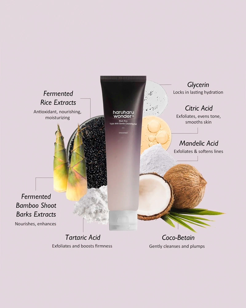 haruharu wonder Black Rice Triple AHA Gentle Cleansing Gel